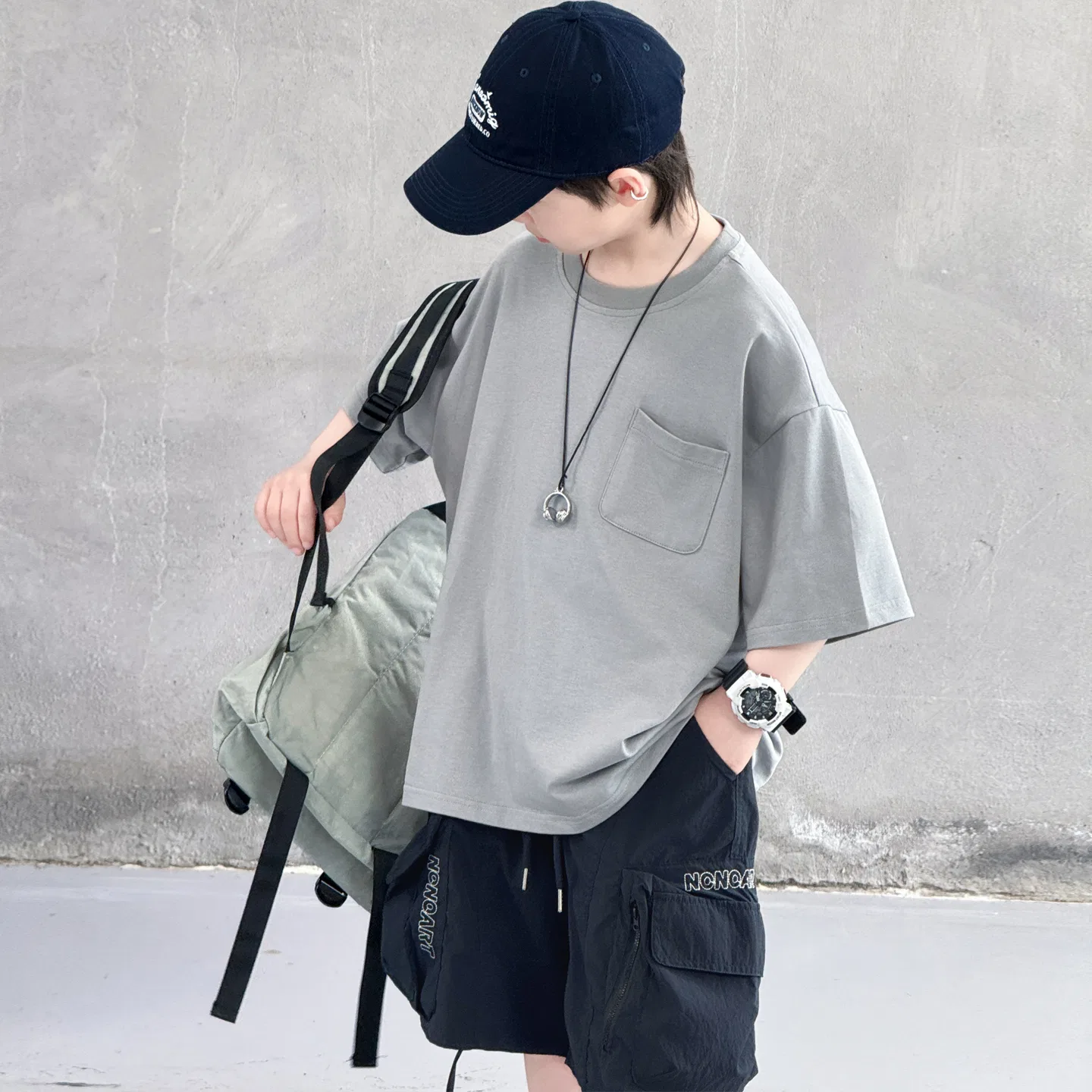 Детская футболка с круглым вырезом, средней растяжимости Disney, Light Gray — фото 4