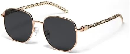 

Солнцезащитные очки в винтажном ретро-стиле для женщин, квадратной формы, с защитой от УФ-излучения, в стиле солнцезащитных очков для женщин и мужчин MTZJH, Gray