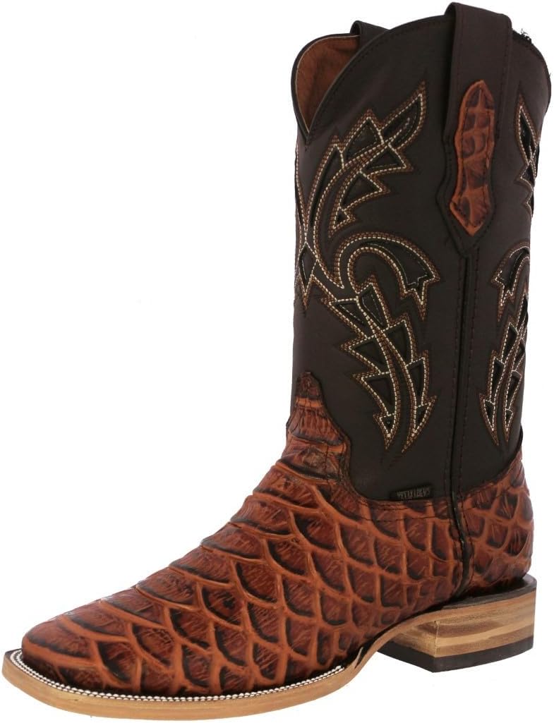 

Мужские сапоги Texas Legacy Cognac с принтом кожи анаконды и квадратным носком