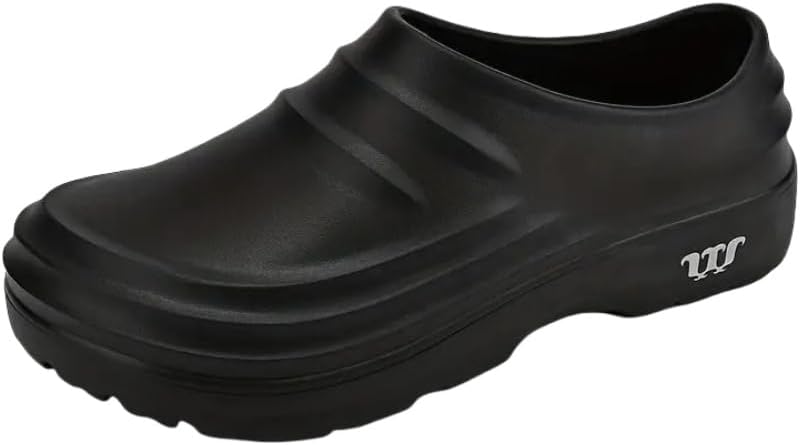 

Мужские однотонные сабо, противоскользящая обувь, для работы на кухне и в больнице Fmshi, черный