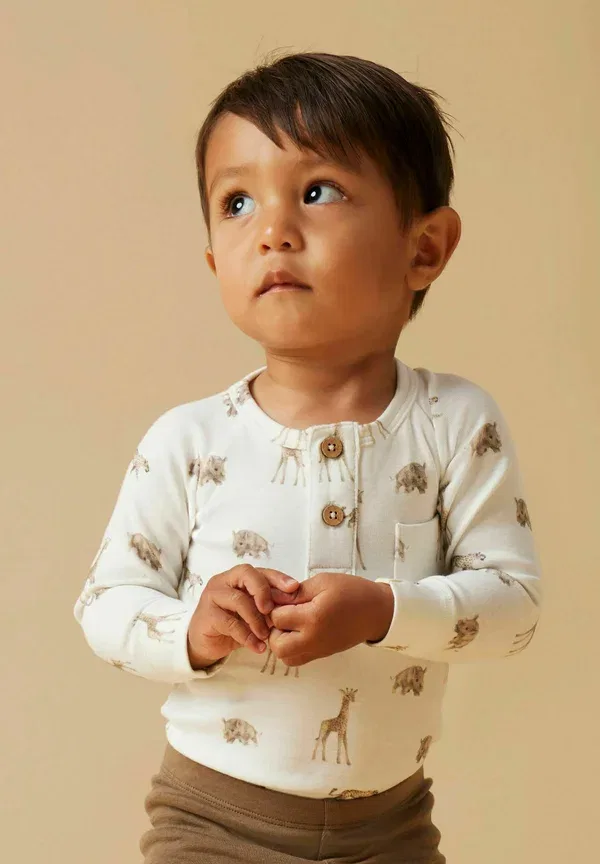 Боди с длинным рукавом Lil' Atelier, цвет кокосовое молоко