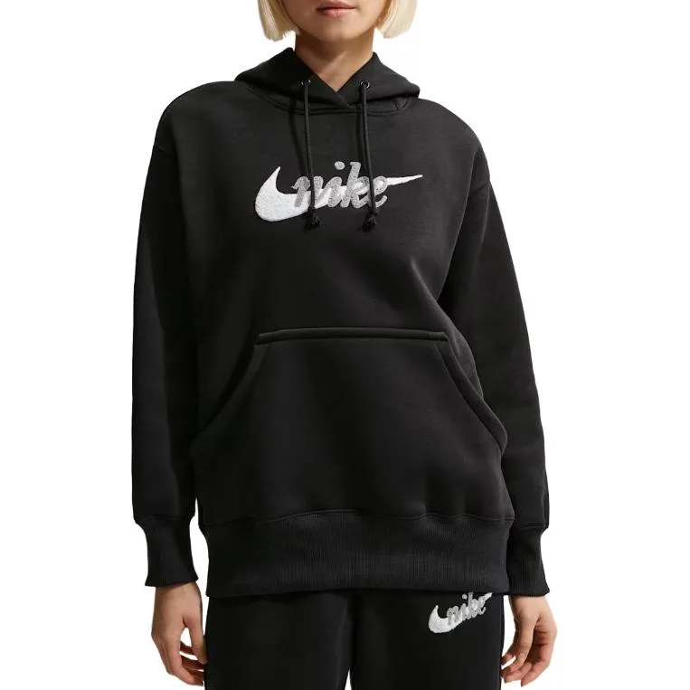 Спортивный худи Phoenix Fleece женский оверсайз с логотипом Nike, черный