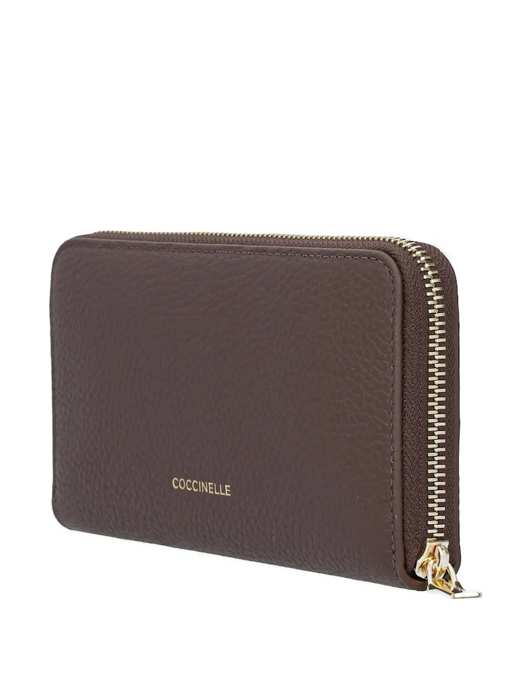 

Кошелек с логотипом на молнии Coccinelle, коричневый