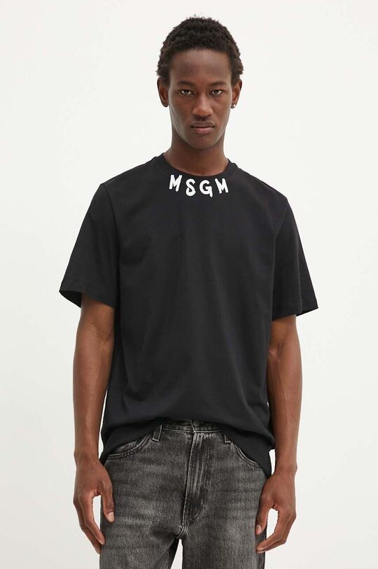 

Хлопковая футболка Msgm, черный