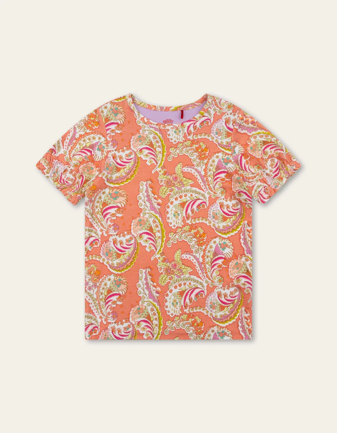 Футболка с узором пейсли Oilily, красный