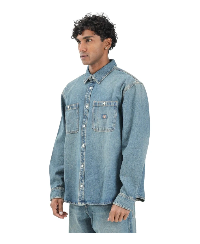 

Джинсовая рубашка механика Dickies, синий