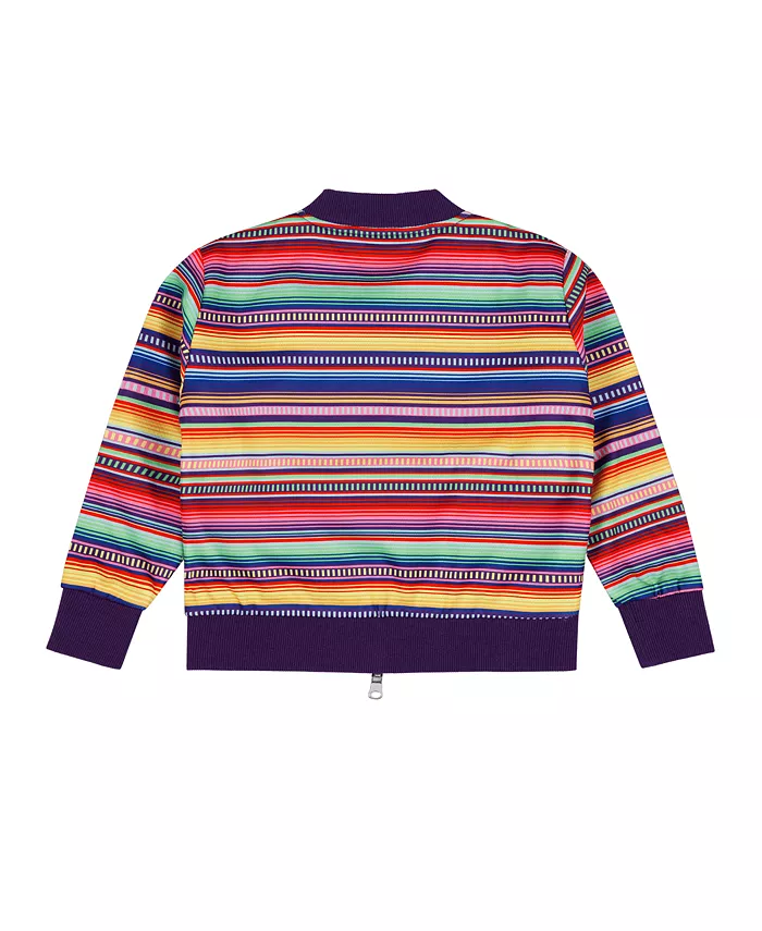 Девчачий реверсивный легкий бомбер на молнии Mixed Up Clothing, фиолетовый — фото 3