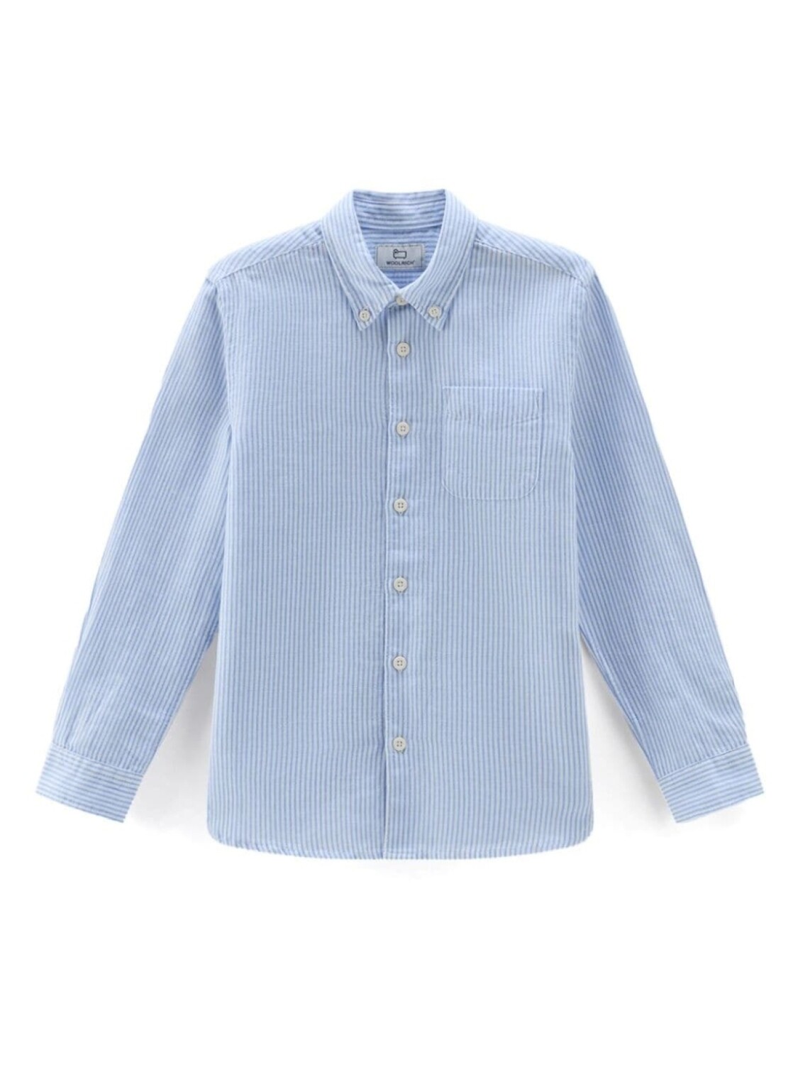 

Woolrich Kids полосатая рубашка на пуговицах, синий