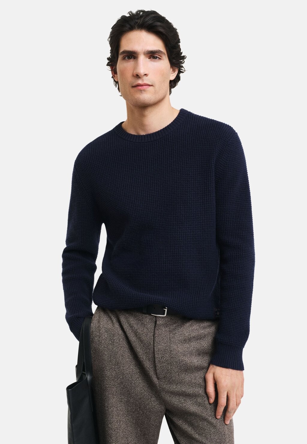 

Джемпер TEXTURED CREW NECK GANT, темно-синий