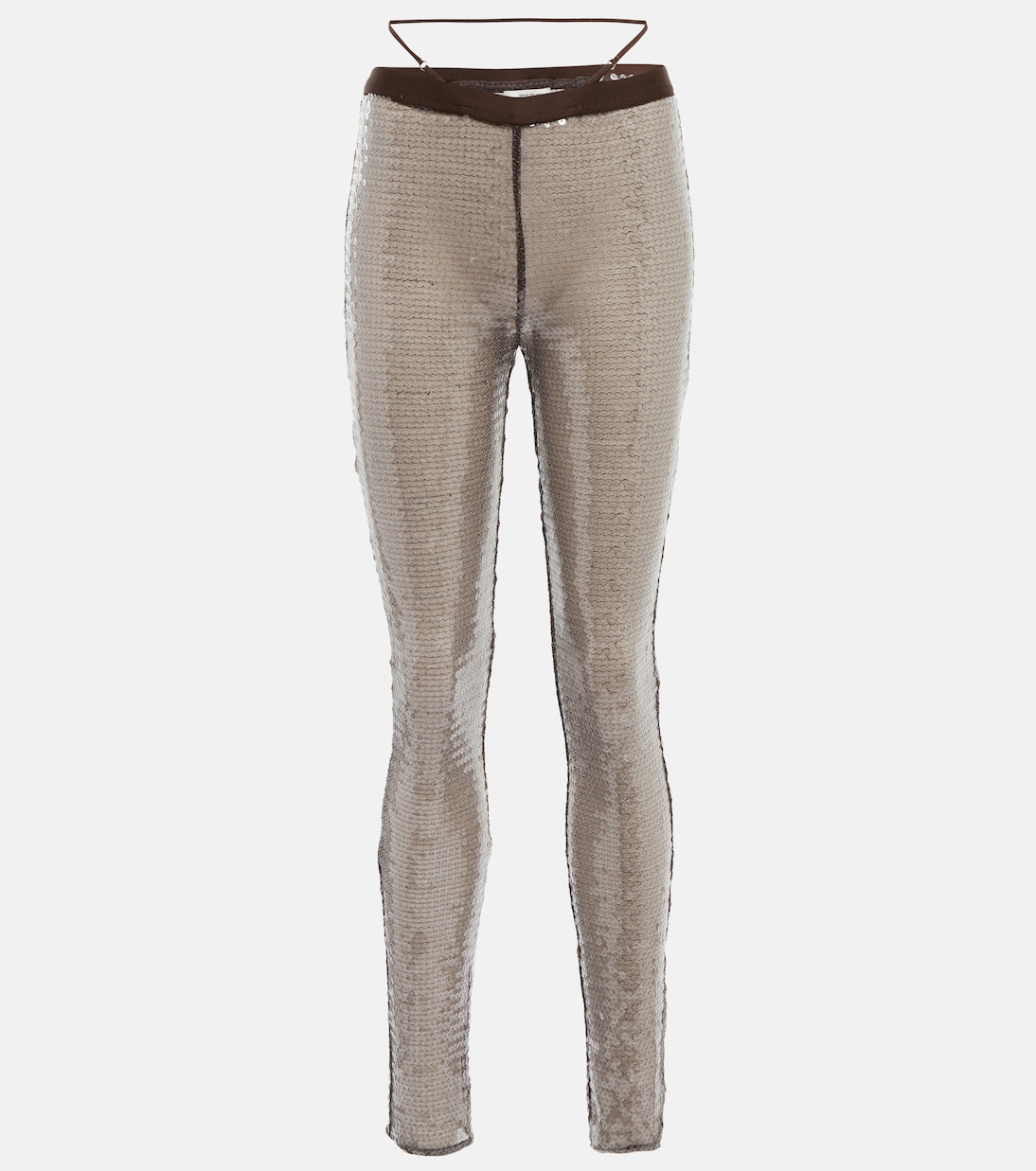 

Леггинсы с пайетками Nensi Dojaka, коричневый