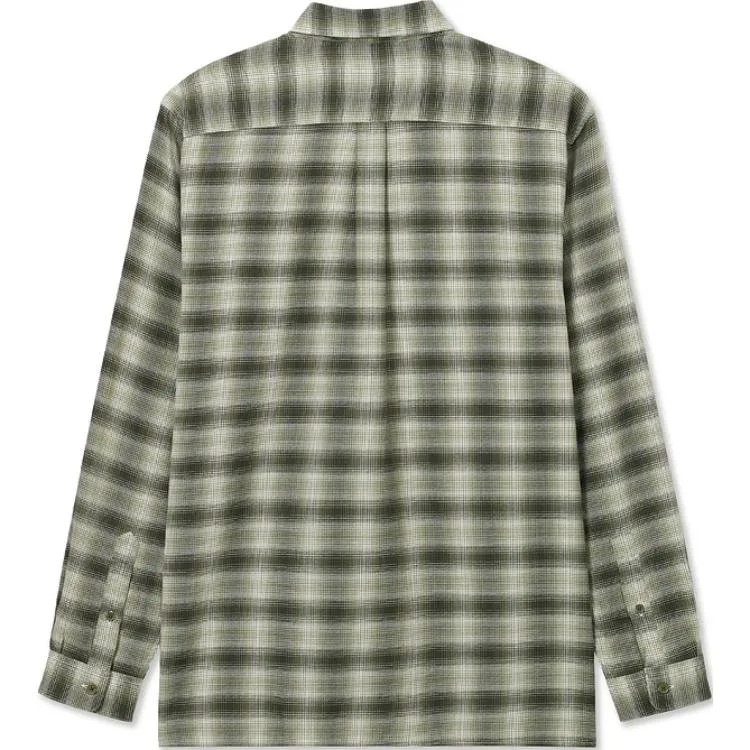 LACOSTE Рубашка мужская Army Green Lapel Moderate — фото 3