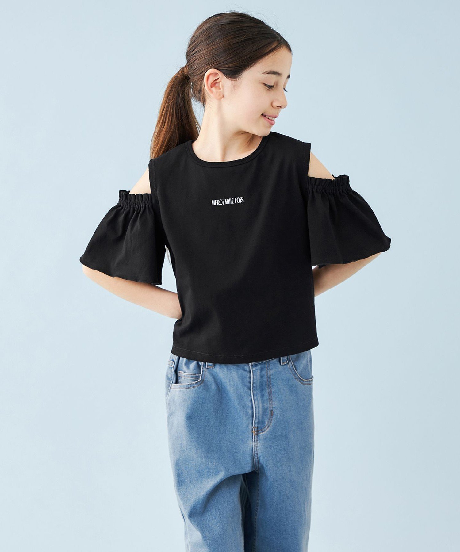 Футболка Футболки разных дизайнов [110-150 см] Unfilo, Black [Open Shoulder Bag [205]]