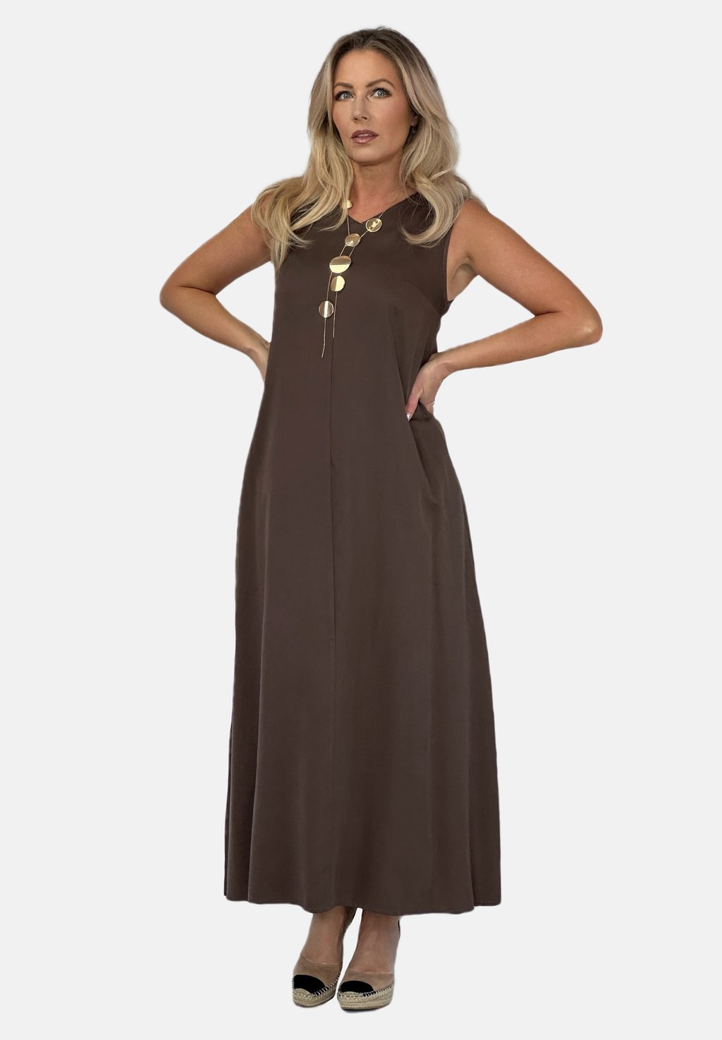 

Платье макси ELEGANT REGINA FASHION, коричневый