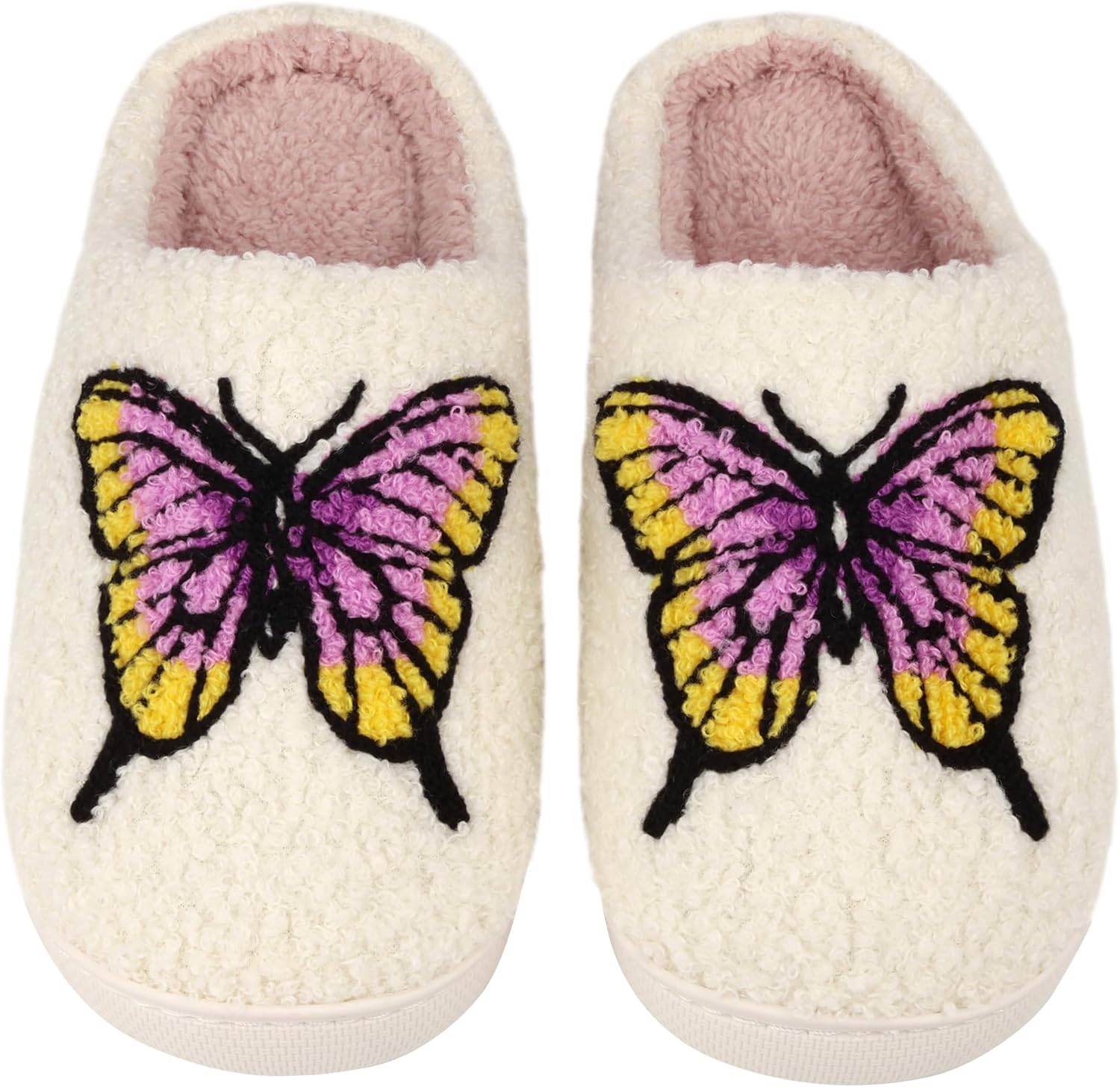 

Тапочки для женщин и мужчин, милые домашние тапочки с плюшевой флисовой подкладкой, теплые домашние обувь на мягкой подошве Cwodor, фиолетовый