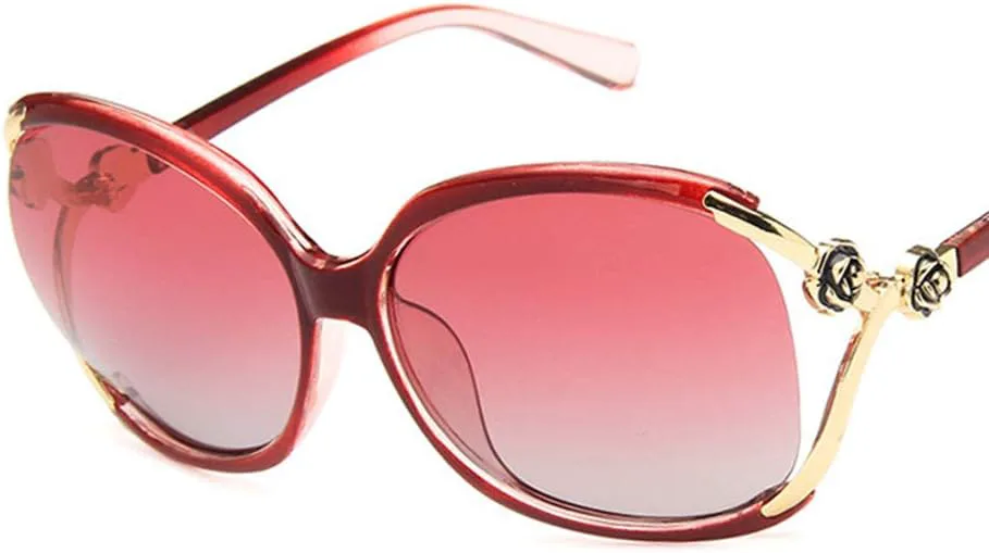 

Женские солнцезащитные очки Shiratori в стиле ретро, ​​ярко-черные, для отдыха и путешествий, овальные, поляризованные, с защитой от УФ-излучения UV400, Red