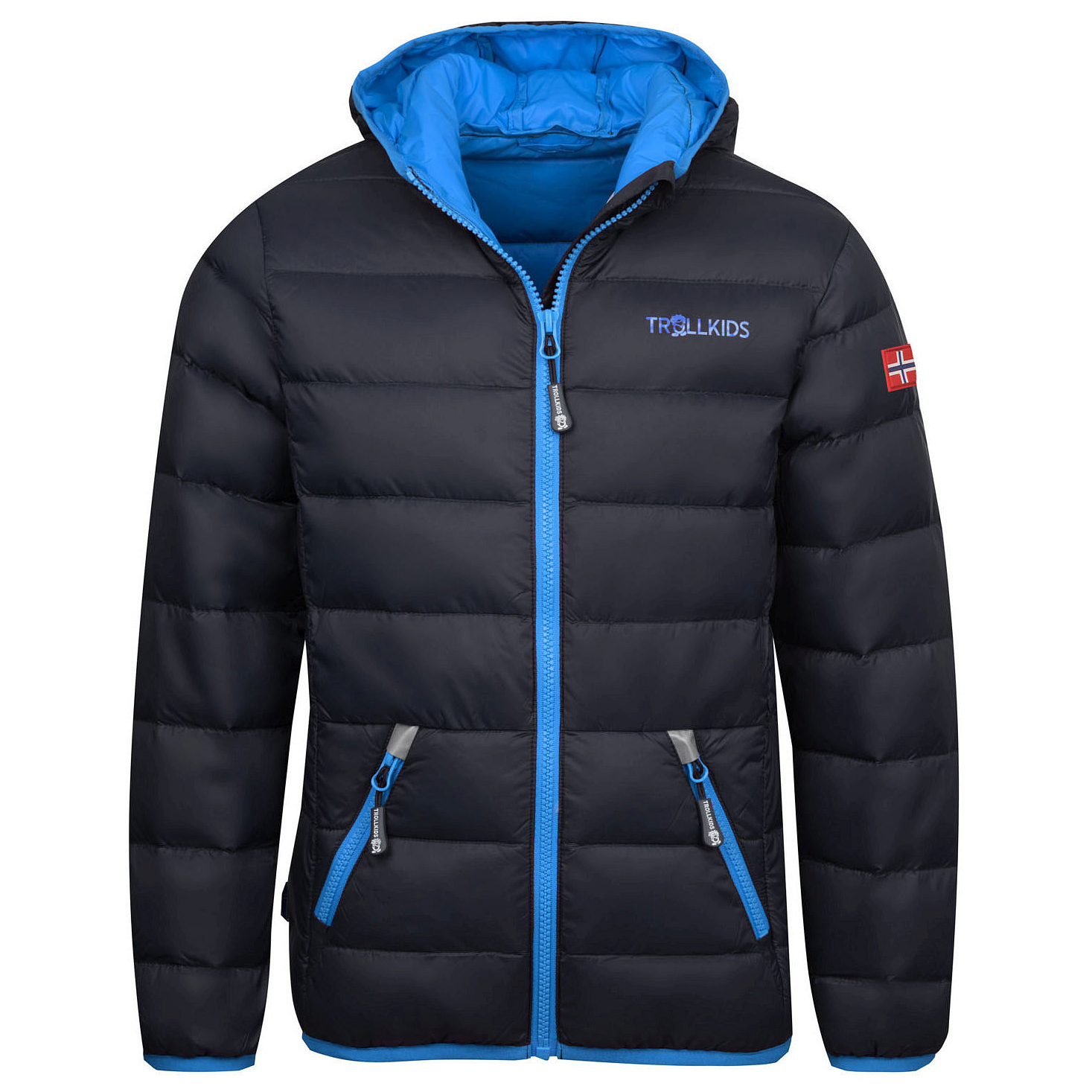 

Пуховик Trollkids Kid's Dovrefjell, цвет Anthracite/Med Blue