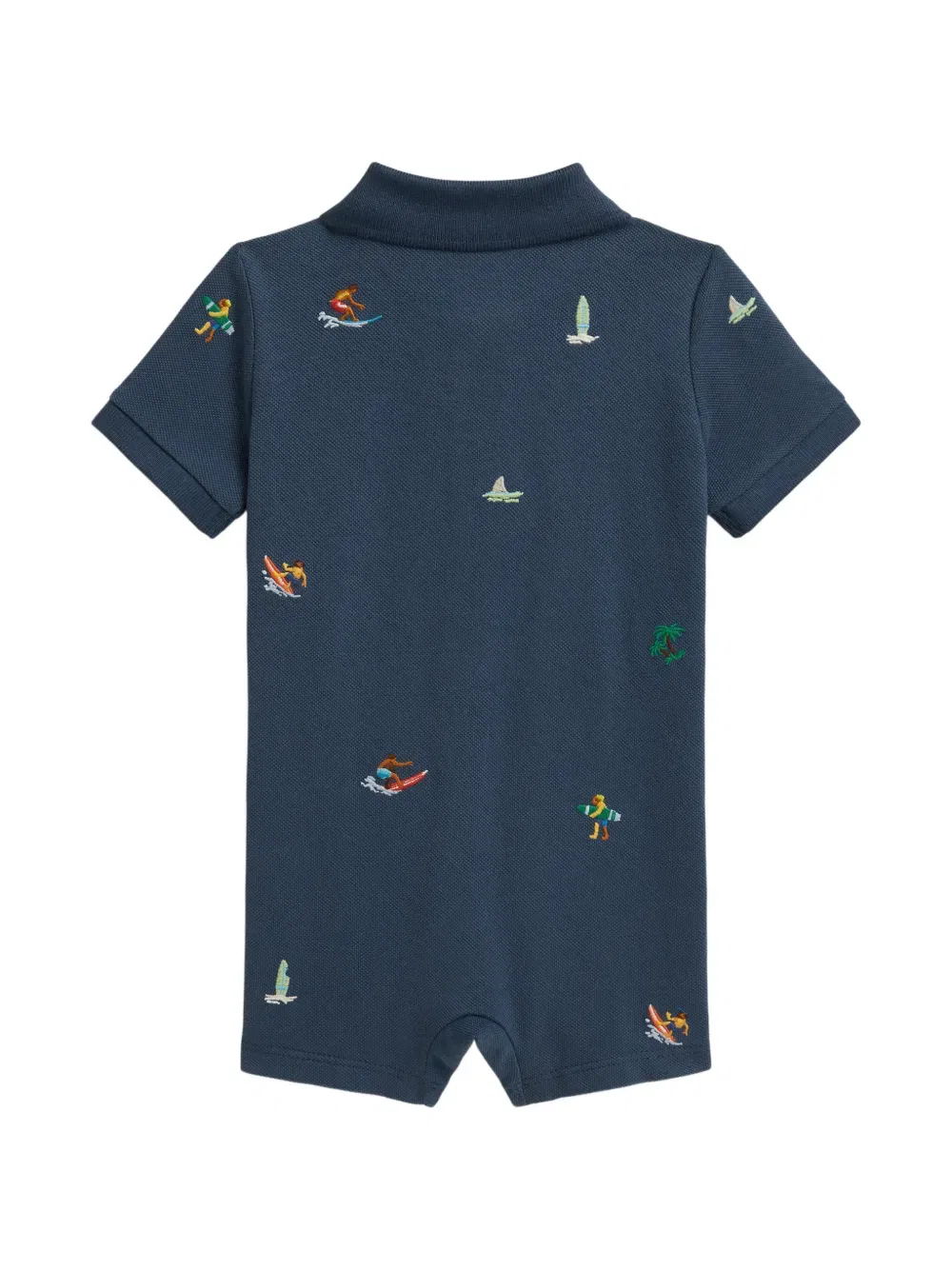 Синие хлопковые шорты Polo Ralph Lauren Kids — фото 2