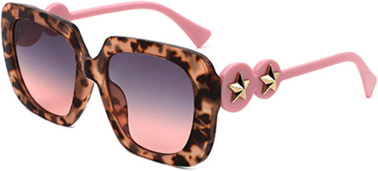 

bullabulling Женские модные квадратные солнцезащитные очки для женщин и мужчин, винтажные панк-солнцезащитные очки, модные большие оправы, металлические очки со звездами, C5