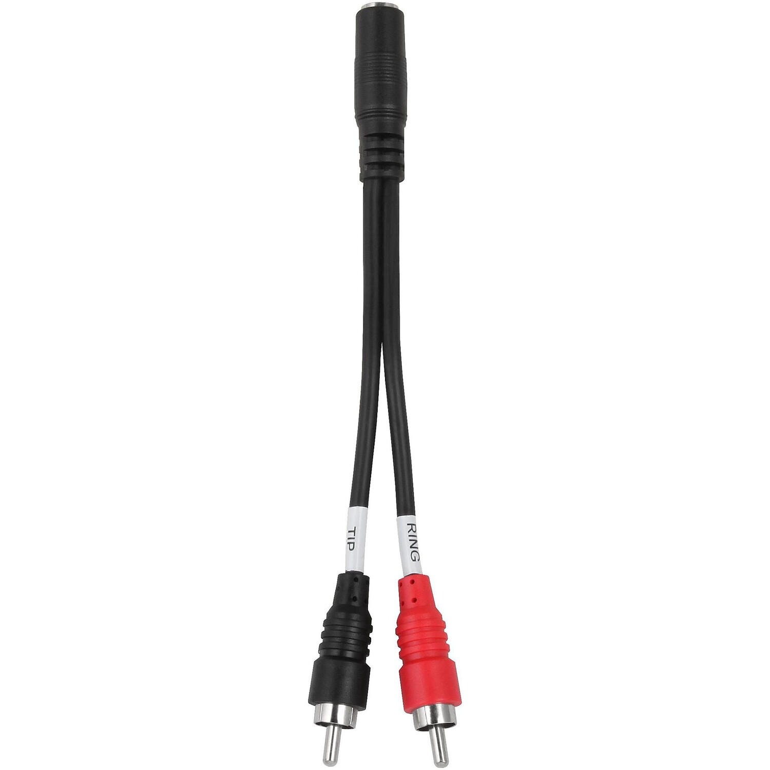 

Y-адаптер Livewire Essential 6 дюймов, гнездо TRS 3,5 мм на RCA, черный, 6 дюймов.