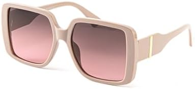 

Солнцезащитные очки для женщин, винтажные большие квадратные солнцезащитные очки для мужчин, классические очки в крупной оправе, модные очки с защитой от УФ-излучения UV400 MTZJH, Pink