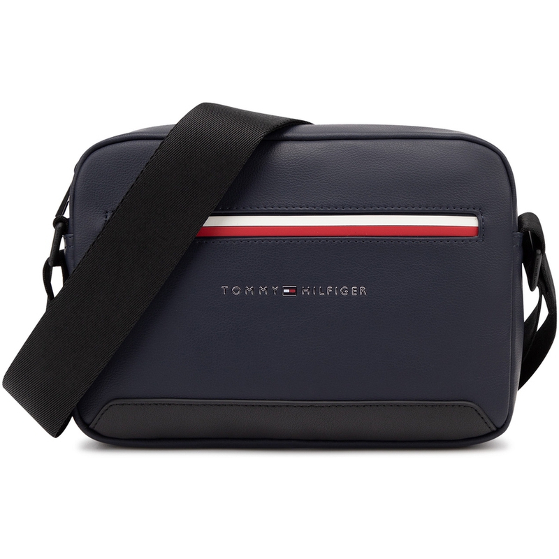 

Tommy Hilfiger Кожаная фотосумка через плечо средний размер мужская синяя, Navy Blue DW6
