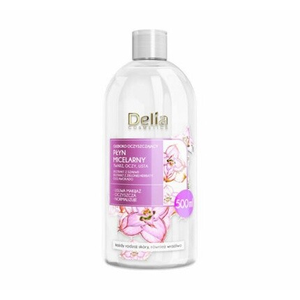 

Мицеллярная очищающая вода для лица, глаз и губ 500мл, Delia