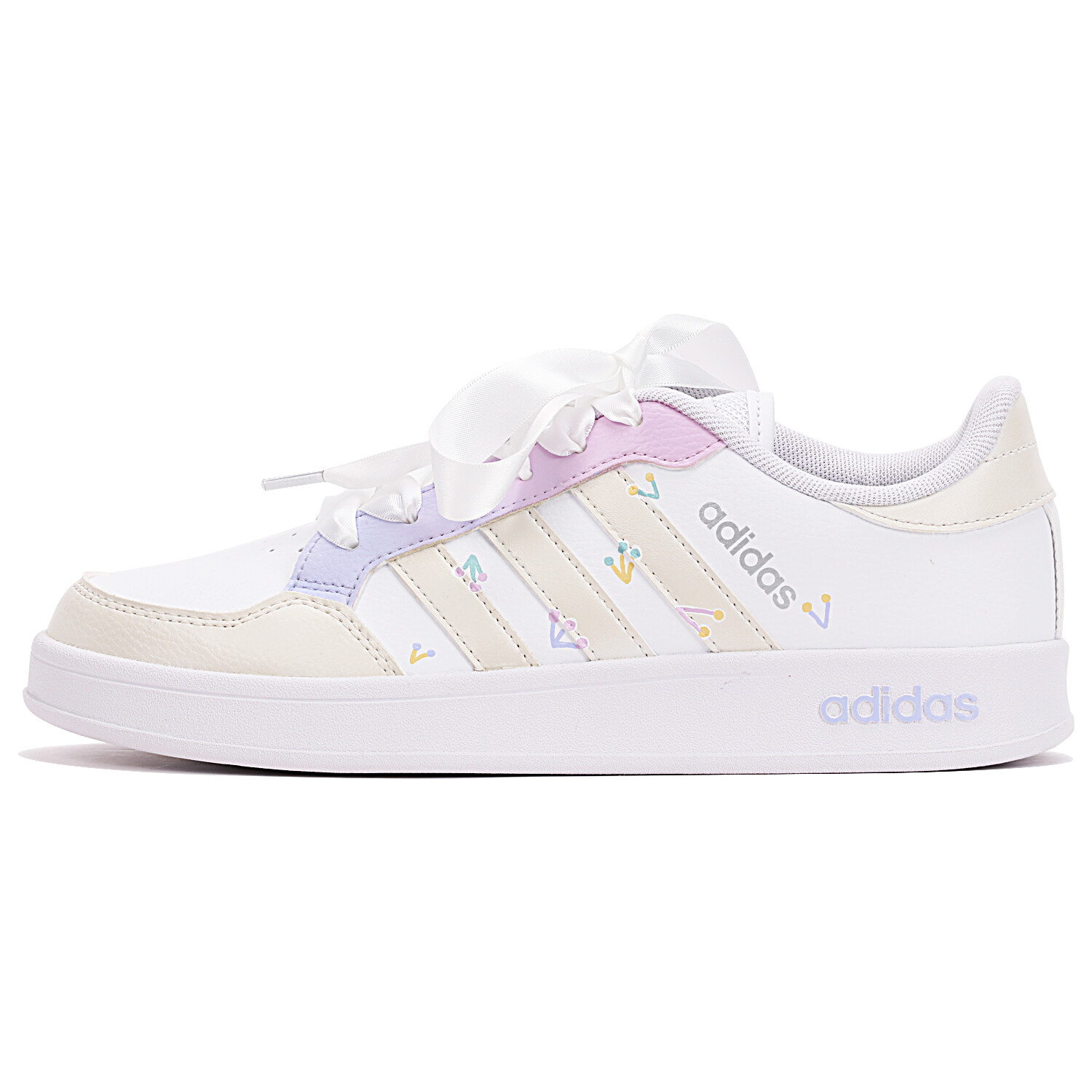 

Кроссовки Adidas Neo Breaknet Skateboard Shoes Women's Low-Top Pink White, Белый, Кроссовки Adidas Neo Breaknet Skateboard Shoes Women's Low-Top Pink White