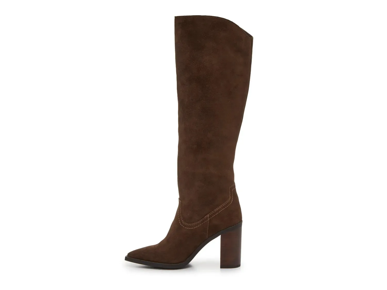 Ботинки женские Steve Madden Emmet из замши на каблуке, темно-коричневые — фото 3