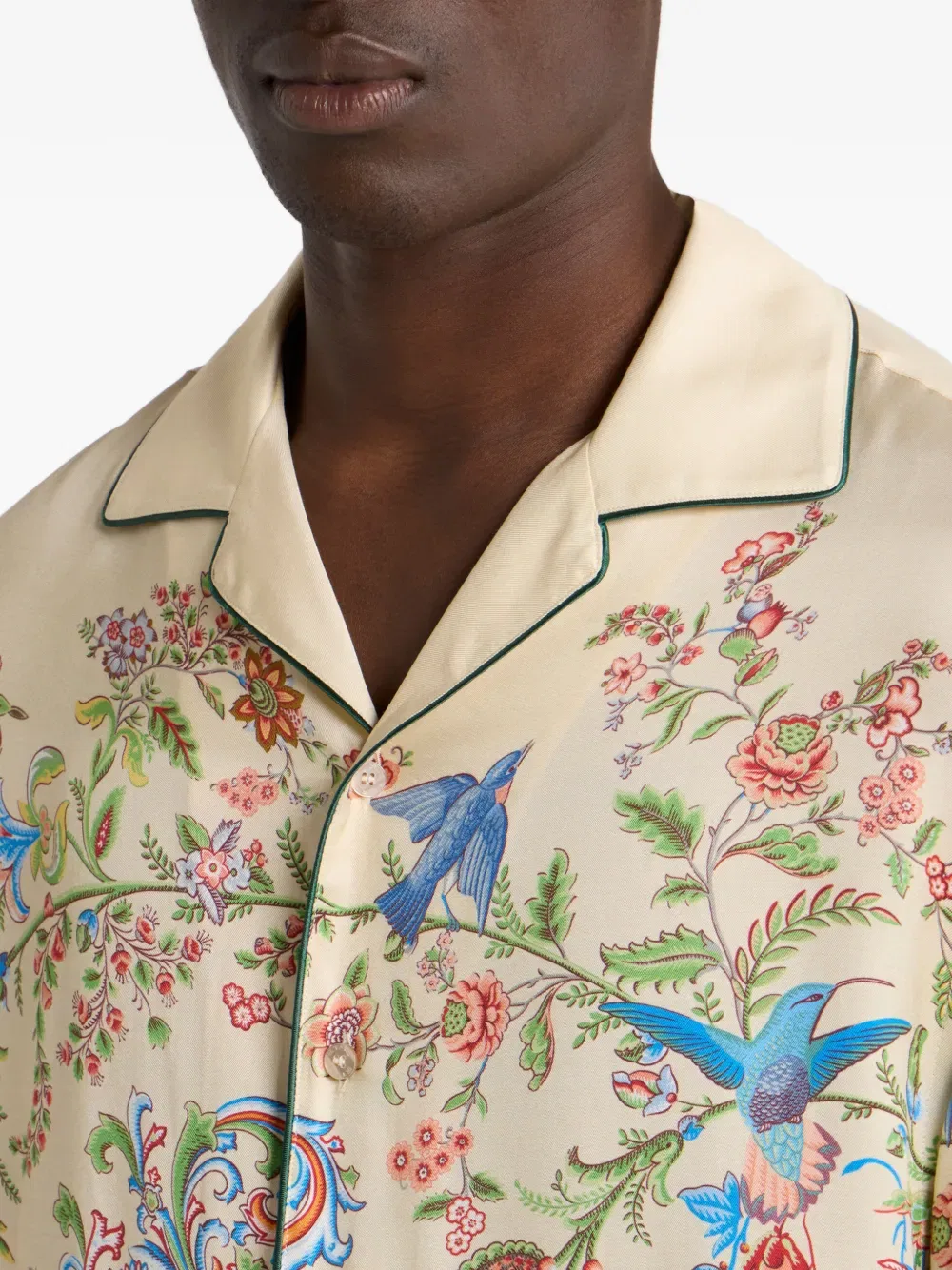 Рубашка для боулинга из саржи Etro, нейтральный — фото 4
