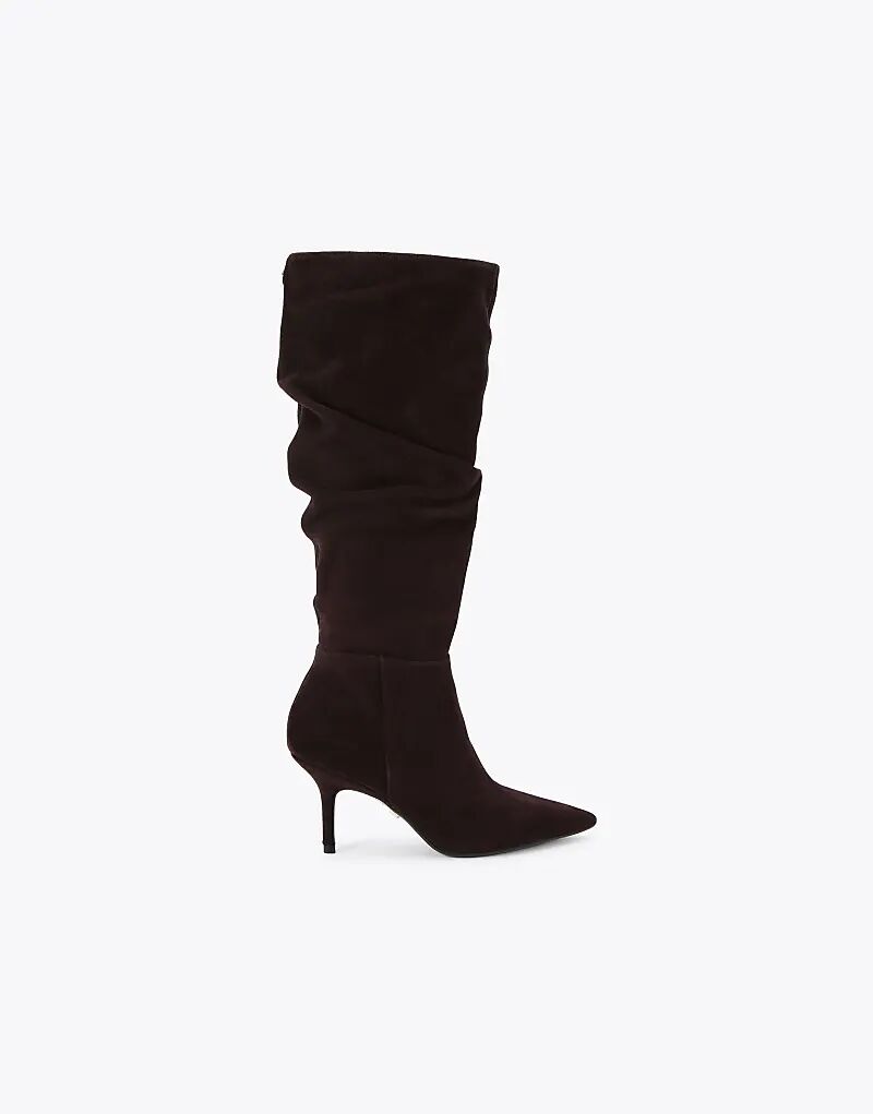 Сапоги Carvela Spirit из коричневой замши с заниженной талией