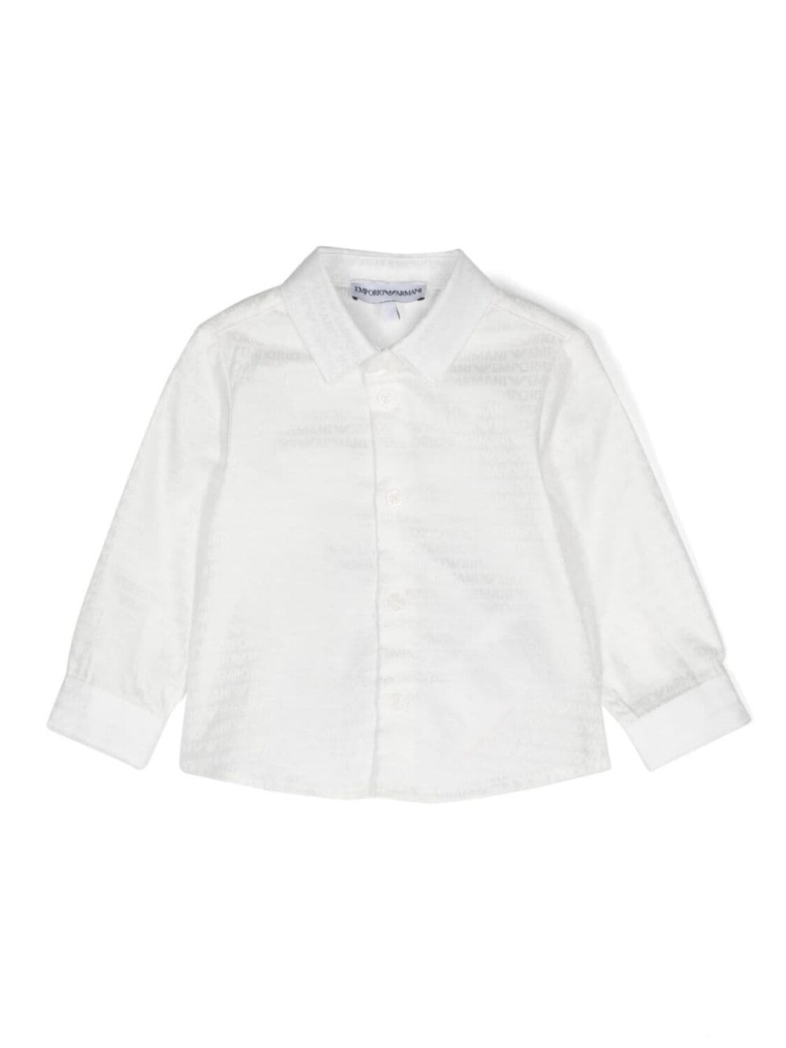 

Emporio Armani Kids рубашка с логотипом-жаккардом, белый