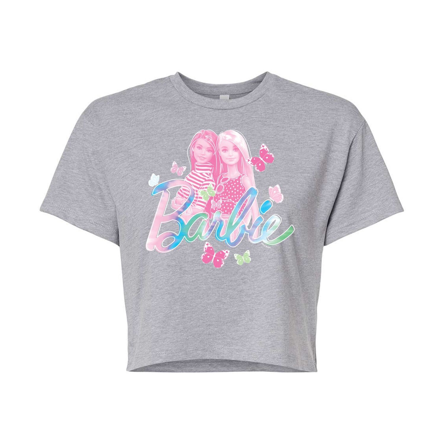 

Укороченная футболка Barbie Tie Dye для юниоров Licensed Character, серый