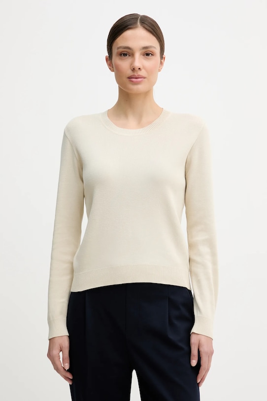 

Хлопковый свитер United Colors of Benetton, бежевый