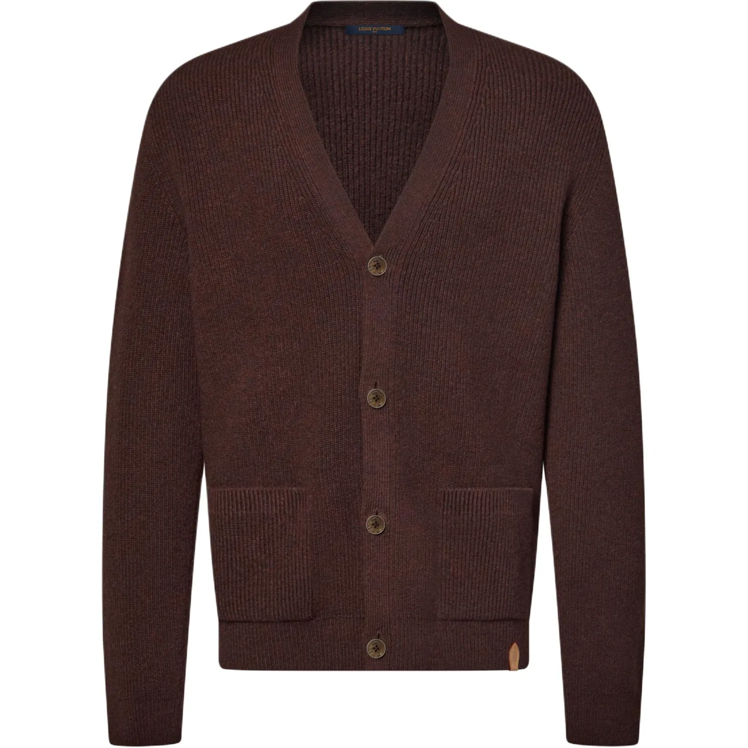 Свитер Trunk SS26 из кашемира, мужской LOUIS VUITTON, Red Brown