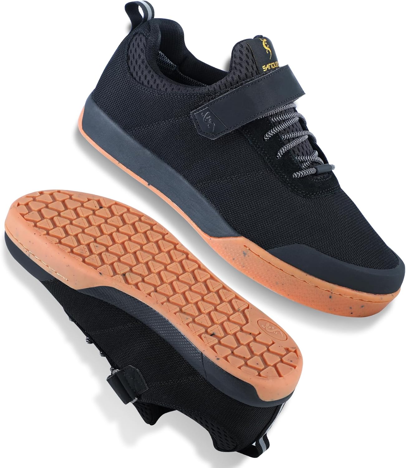 

Мужские горные велосипедные туфли с эластичной застежкой, Легкие, водонепроницаемые, дышащие MTB туфли Sandugo, Flat Pedals Shoes