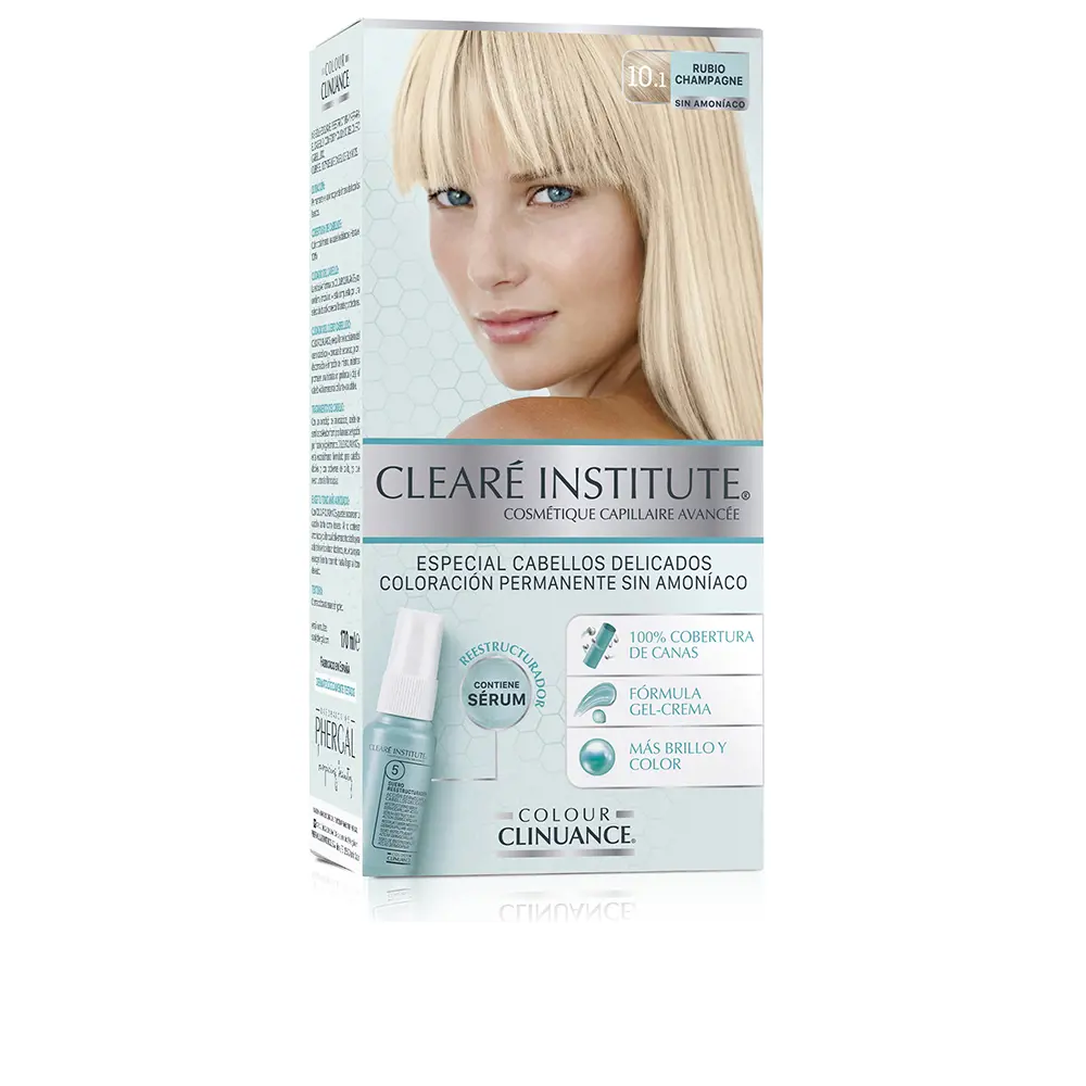 

Краска для волос Colour clinuance cabellos delicados Clearé Institute, цвет 10.1-rubio champagne, 1 шт.