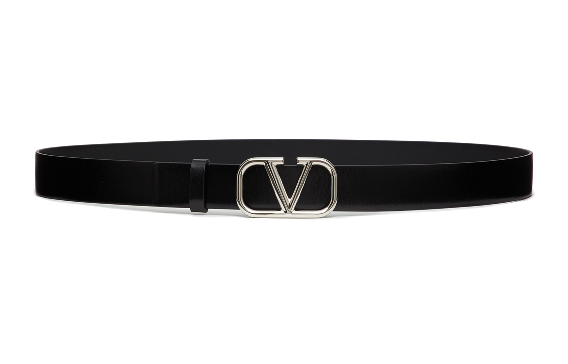 

Valentino Лёгкий и удобный кожаный ремень мужской чёрный 3 см, Black