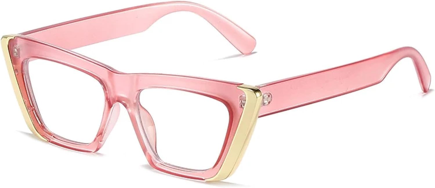 

Модные солнцезащитные очки «кошачий глаз» для женщин, прозрачные градиентные очки, защита от УФ-излучения UV400, ретро-очки для мужчин, контрастные цветные солнцезащитные очки WNCKSQ, Pink Clear