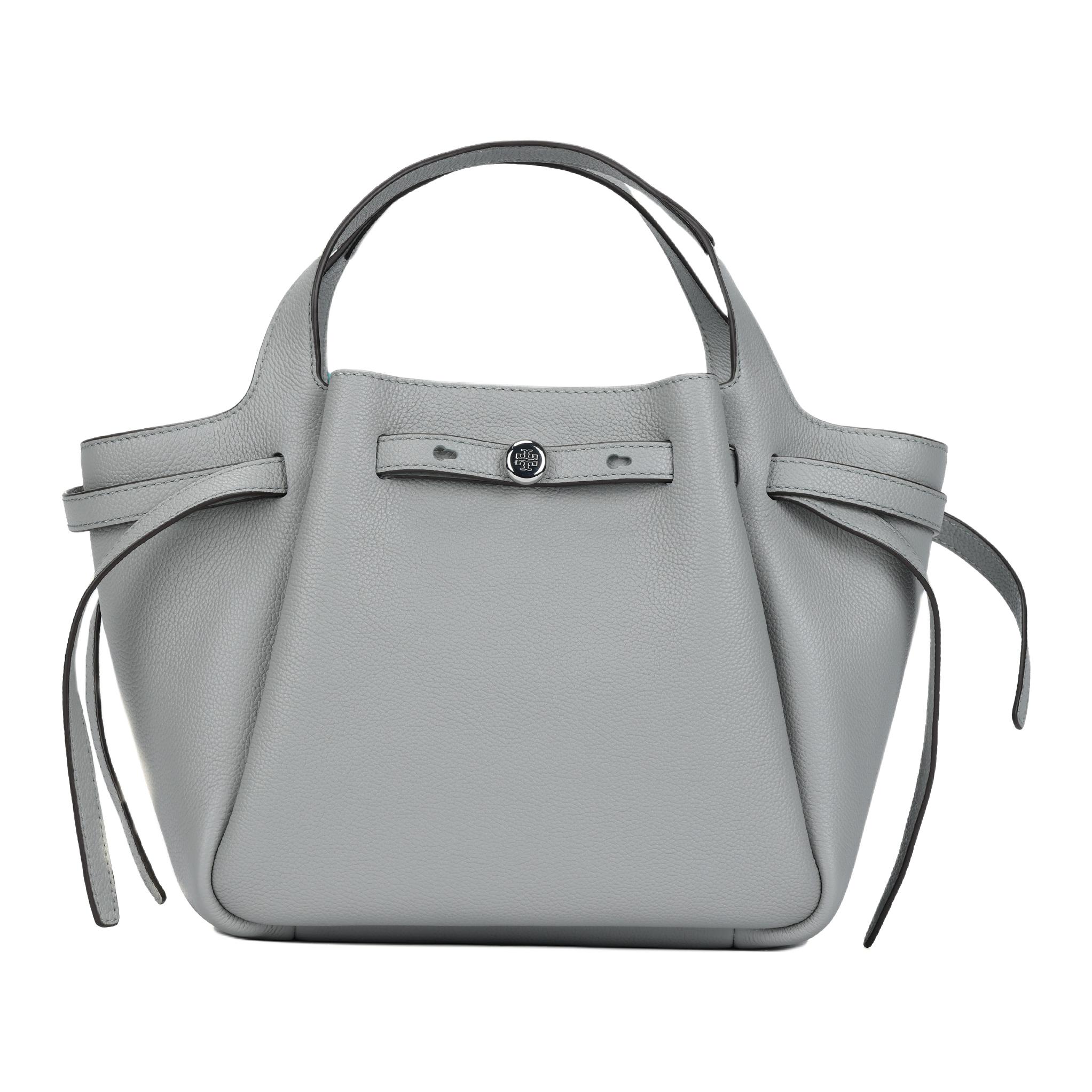 

Сумка-килт Litchi Grain Leather на одно плечо малая женская granite gray TORY BURCH