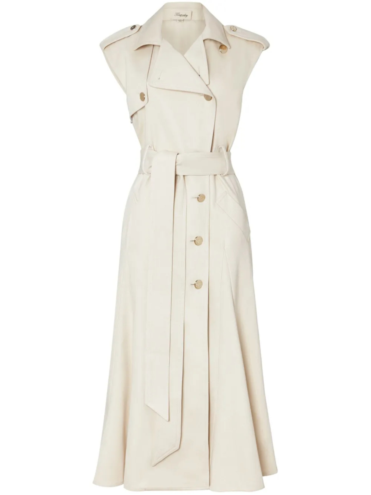 

Temperley London тренч Javier без рукавов, нейтральный