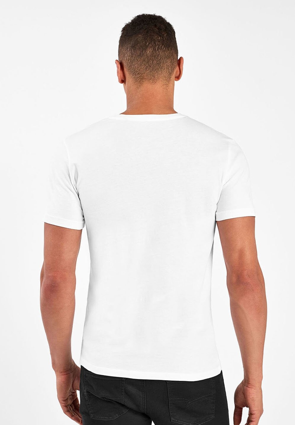 Базовая футболка ФУТБОЛКА С V-образным вырезом-SLIM FIT Next, белый — фото 2