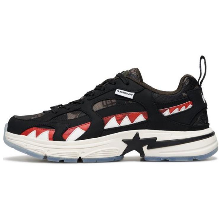 A BATHING APE Низкие износостойкие повседневные туфли CLOT x SHARK STA, унисекс, черные