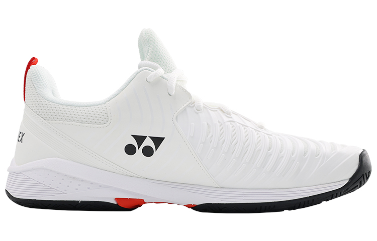 YONEX Кроссовки теннисные низкие S3 Collection Coverage Rebound унисекс бело-красные, цвет 114 White Red — фото 3