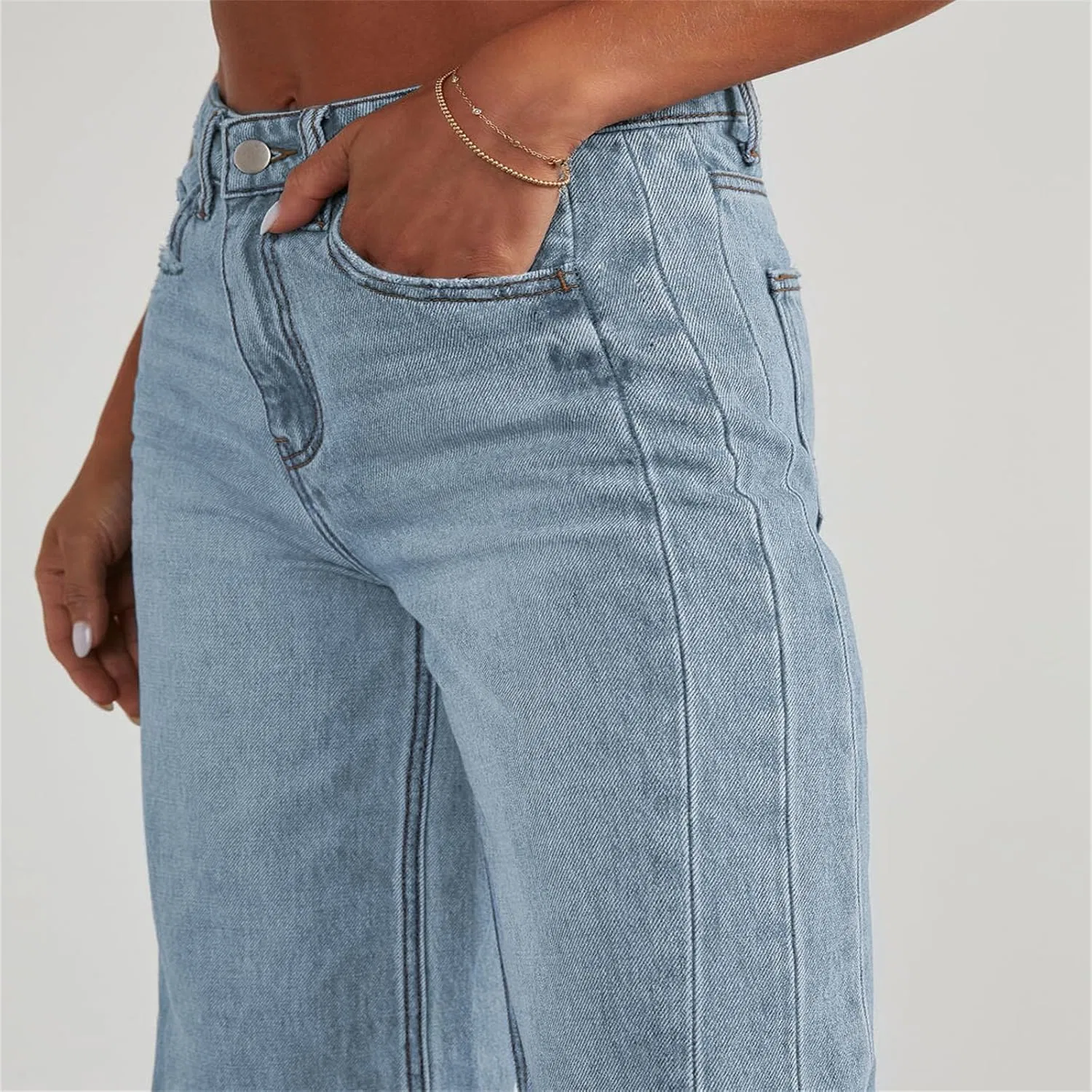 Джинсы женские свободные Barrel Jeans, Light Blue — фото 2