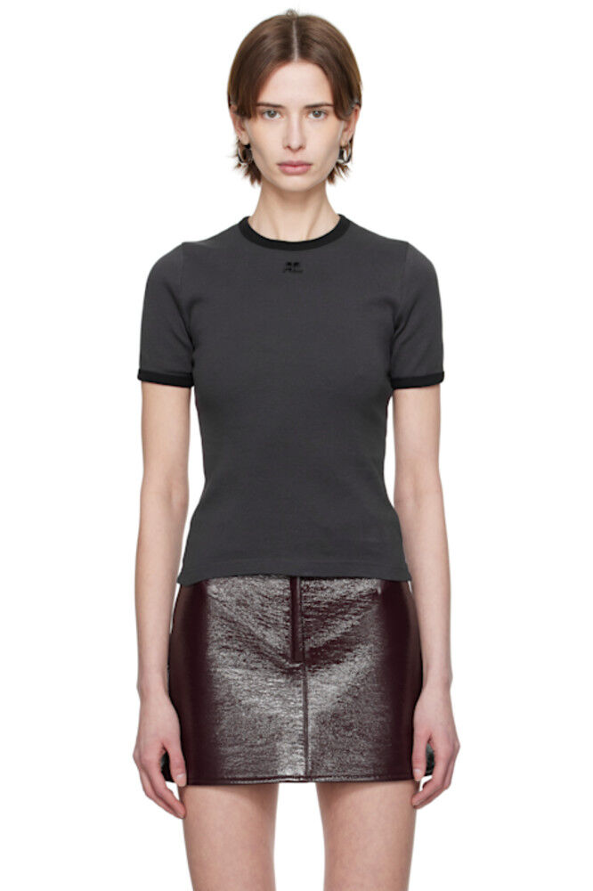

Футболка Heritage серо-черного цвета Courrèges