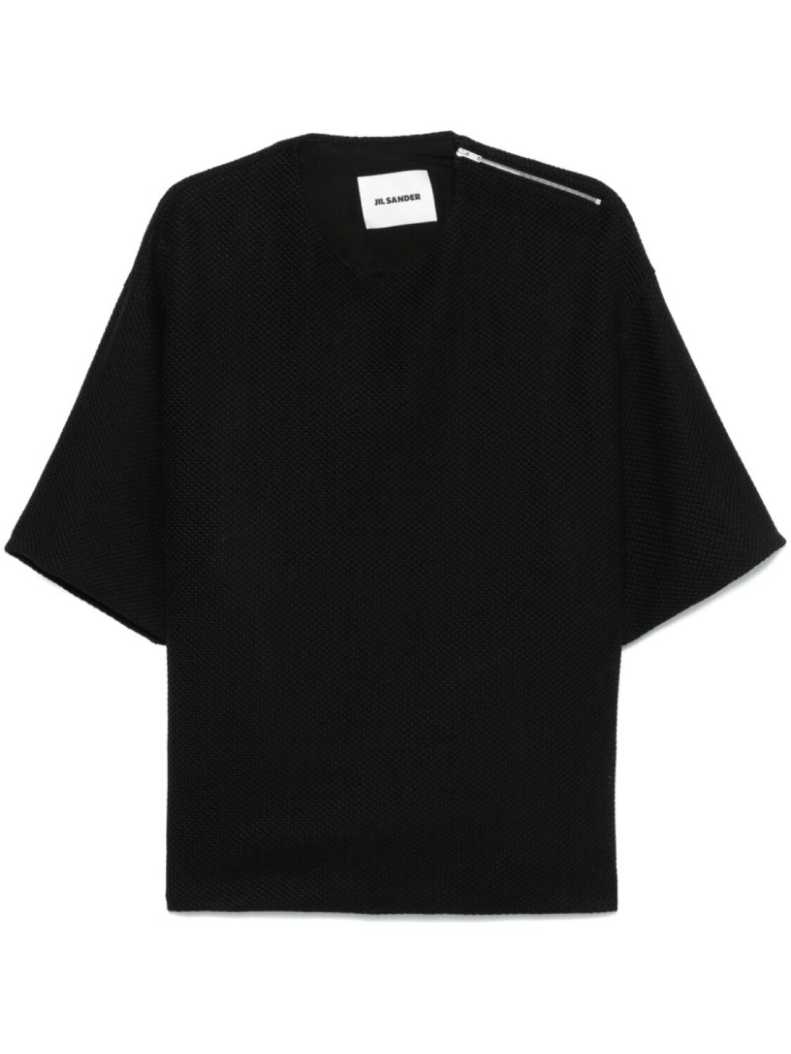 

Текстурированная футболка Jil Sander, черный