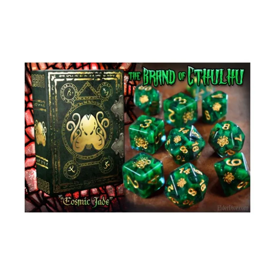 

Набор Poly — Клеймо Ктулху, издание Mythic Cosmic Jade Edition (10), Elder Dice