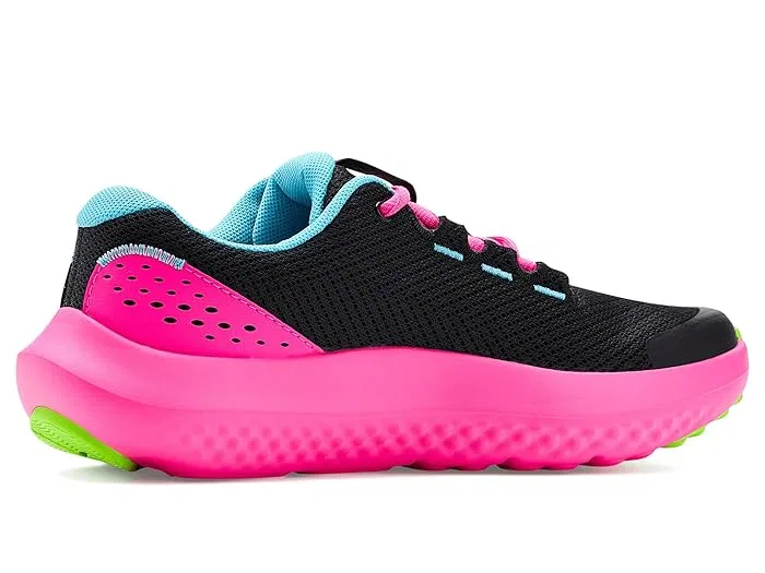 Кроссовки детские Surge 4 Under Armour Kids, Black/Fresco Blue/Hyper Green — фото 4