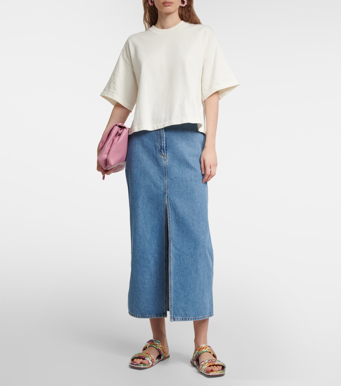 Сандалии из металлизированной кожи Dries Van Noten, серебряный — фото 2