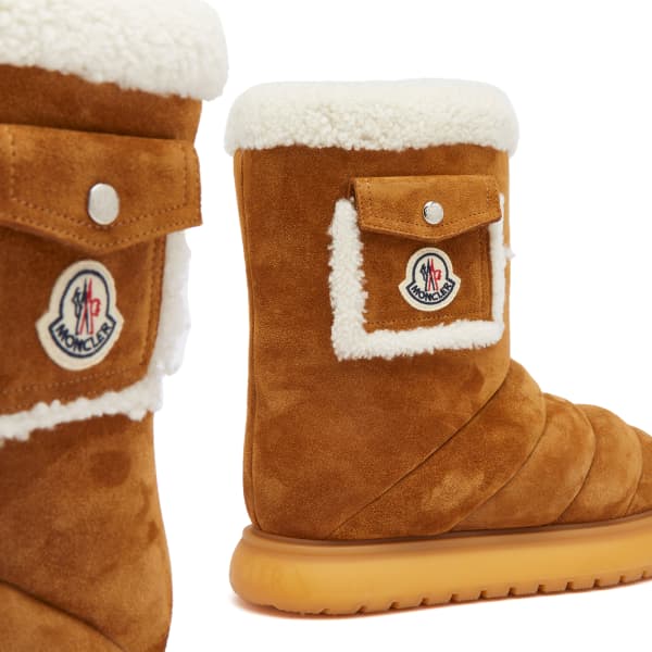 Ботинки Gaia с карманом средней высоты Moncler, коричневый — фото 4